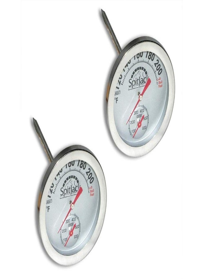 SpitJack Dual Sensor Meat and Oven Thermometer for Rotisserie Cooking Whole Pig, Hog, Lamb and Turkey. Internal and External Meat Probe for Grill, Smoker, Oven and Kitchen (2 Pack) - Image 1